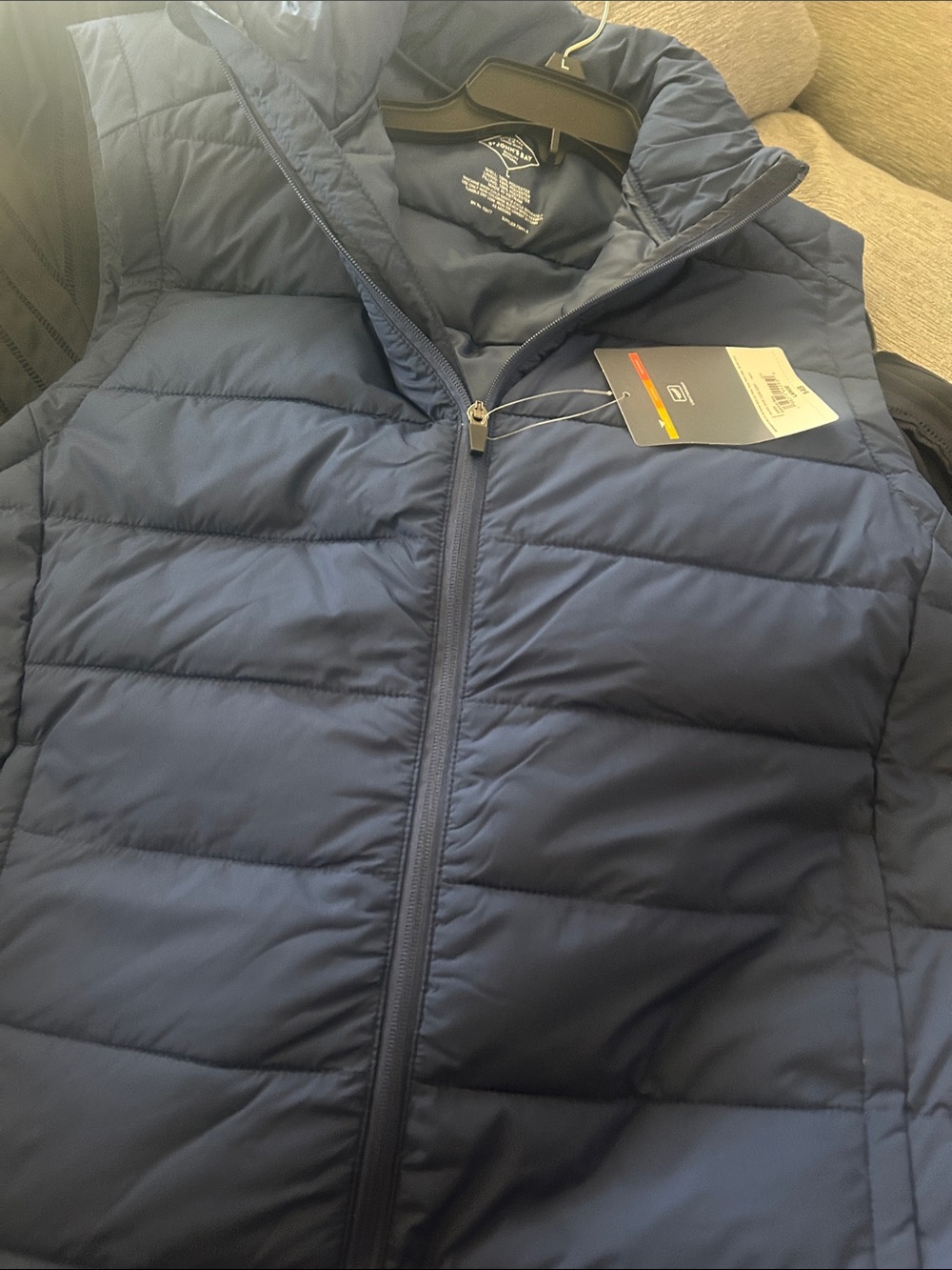 Nautica Men's Dark Blue Quilted Puffer New Vest